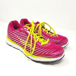 Avia Pink & Lime Green Lace-up Running Shoes Athletic Sneakers Women's Size 8